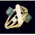 Corporate Fashion Ladies Ring W/ Multiple Gemstones